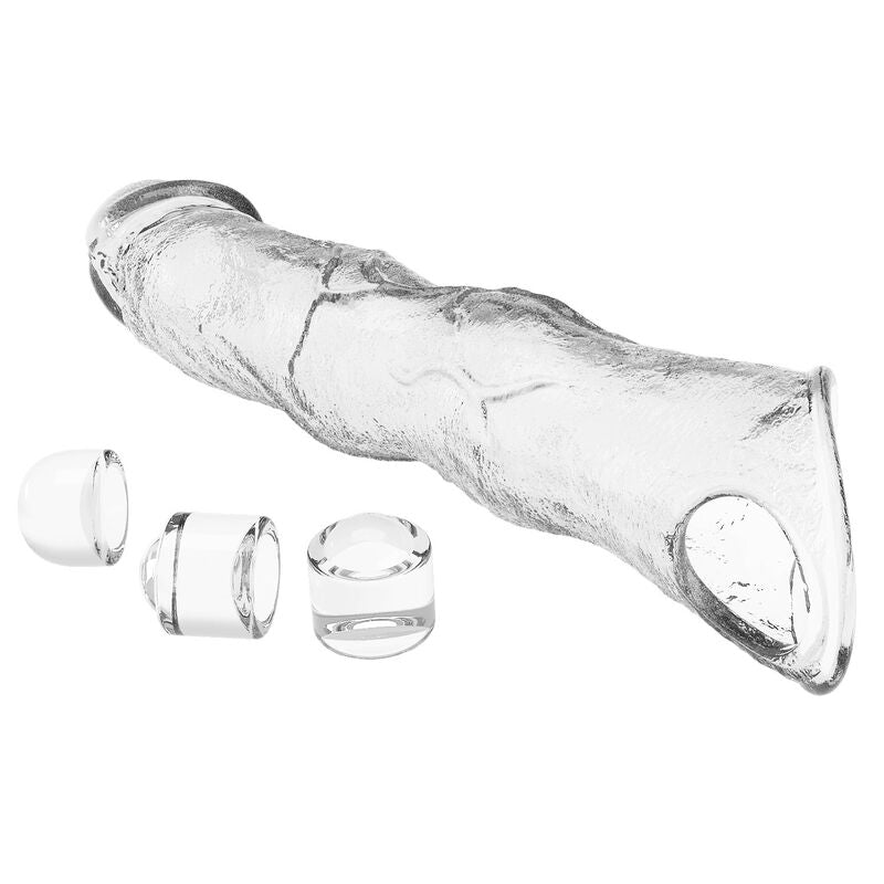 PRETTY LOVE - JUSTERBAR PENISFÖRLÄNGARE 28 CM Ø 4,5 CM TRANSPARENT