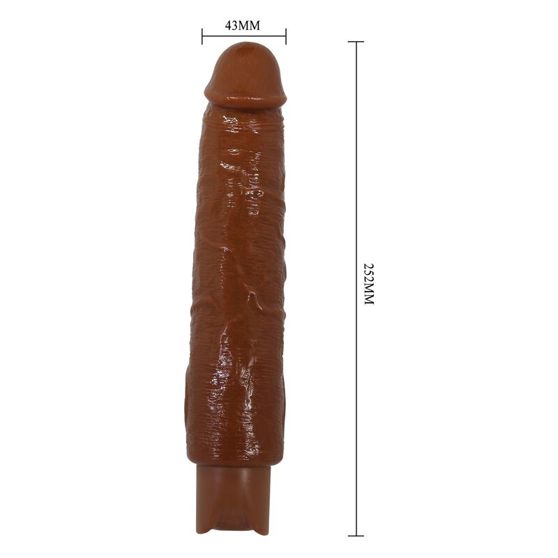 PRETTY LOVE - GAVIN REALISTISK VIBRATOR 25 CM Ø 5 CM BRUN