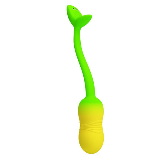 PRETTY LOVE - PULSEN APP-STYRT VIBRERANDE ÄGG 12 FUNKTIONER USB-UPPLADDNINGSBART GRÖN-GULT