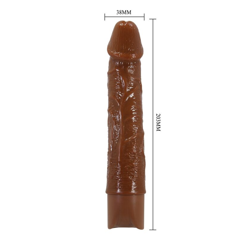 PRETTY LOVE - LEONARDO REALISTISK VIBRATOR 20 CM Ø 4 CM BRUN