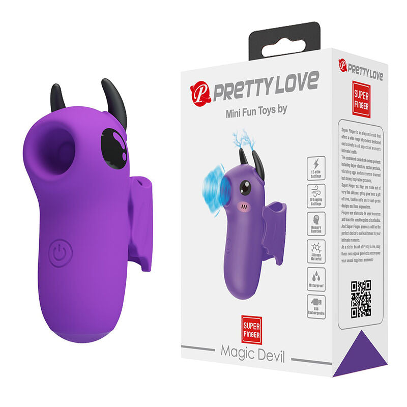 PRETTY LOVE - MAGIC DEVIL PURPLE RECHARGEABLE FINGER STIMULATOR