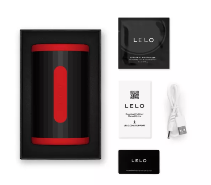 LELO - F2S DUBBEL SONISK MANLIG ONANATOR MED DUBBEL SONISK STIMULERING RÖD