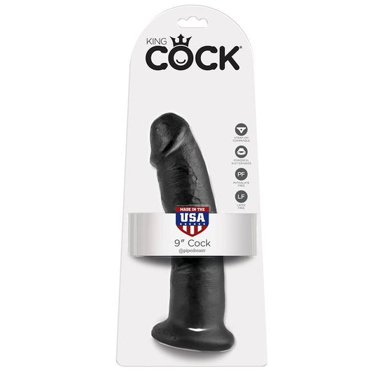 KING COCK - 9 DILDO SVART 22.9 CM