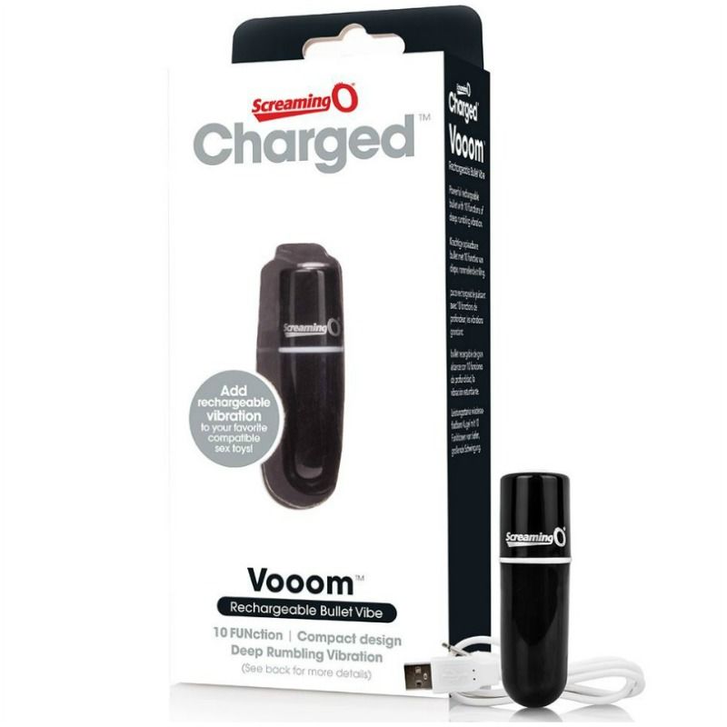 SCREAMING O - RECHARGEABLE VIBRATING BULLET VOOOM BLACK - Kink&Play