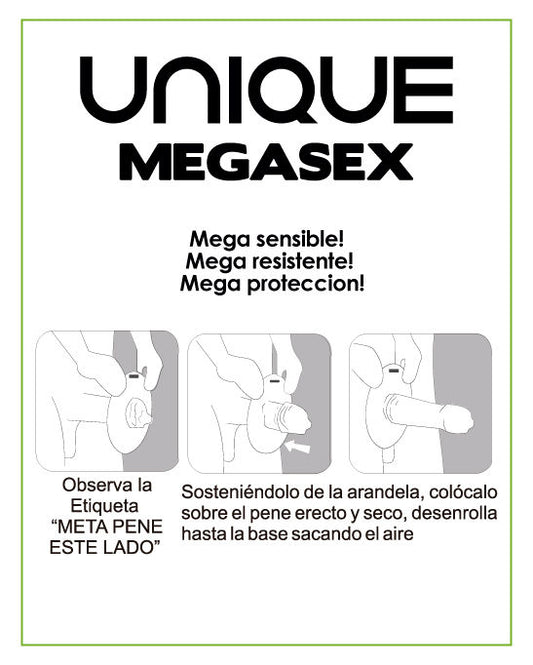 UNIQ - MEGASEX LATEXFRIA KÄNSLIGA KONDOMER 3 ENHETER