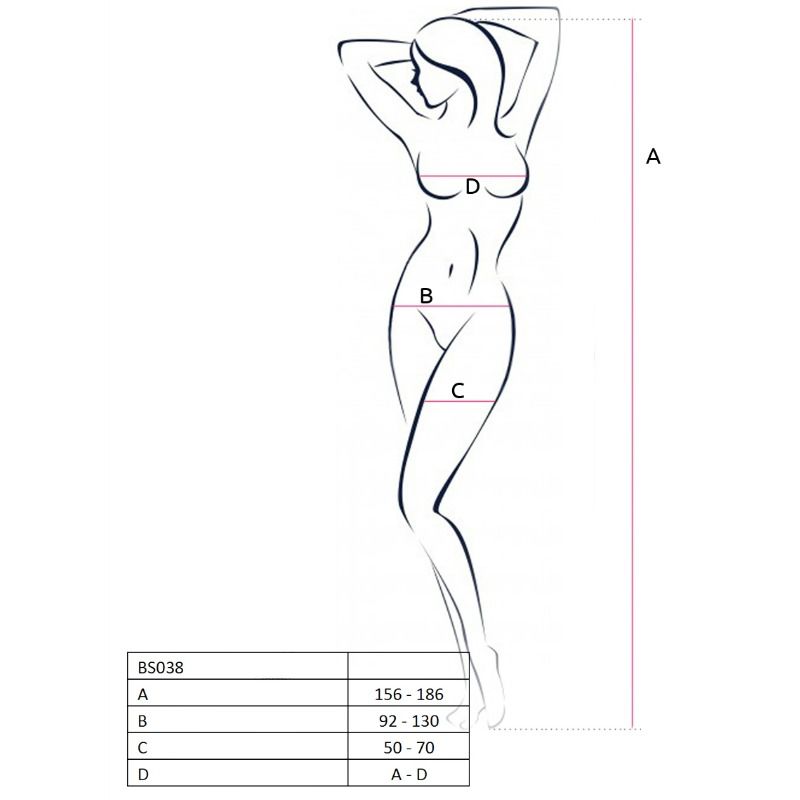 PASSION - WOMAN BS038 VIT BODYSTOCKING ONE SIZE