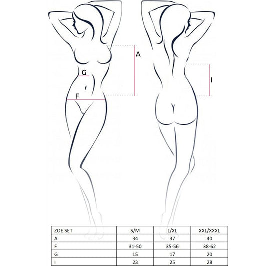 PASSION - WOMAN ZOE SET SIZE S/M