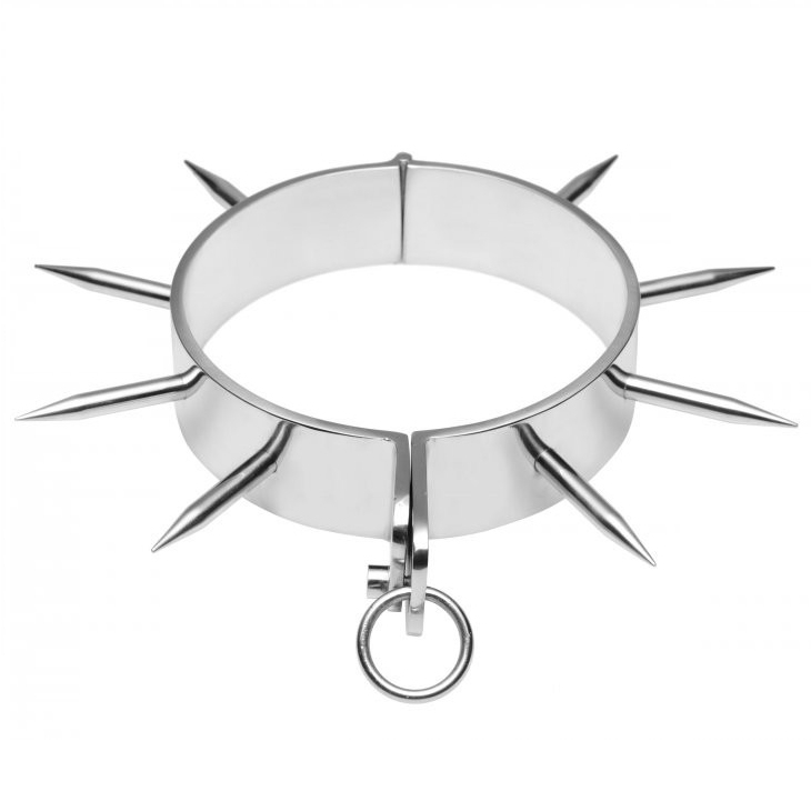 METAL HARD - BDSM SLAVE COLLAR WITH POINTS - Kink&Play