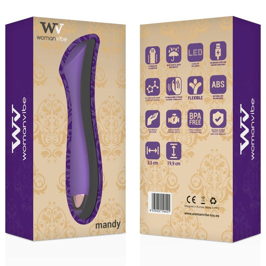 WOMANVIBE - MANDY "K" POINT SILIKON UPPLADDNINGSBAR VIBRATOR