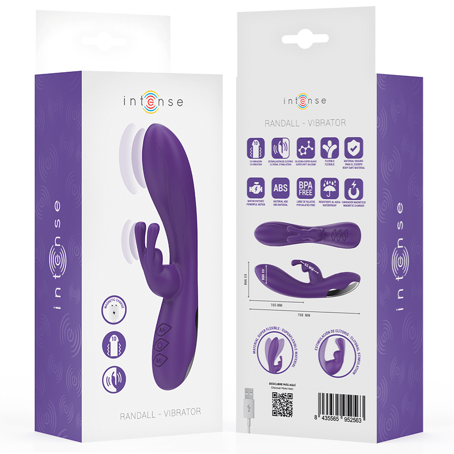 INTENSE - RANDALL RABBIT VIBRATOR 10 VIBRATIONS PURPLE - Kink&Play
