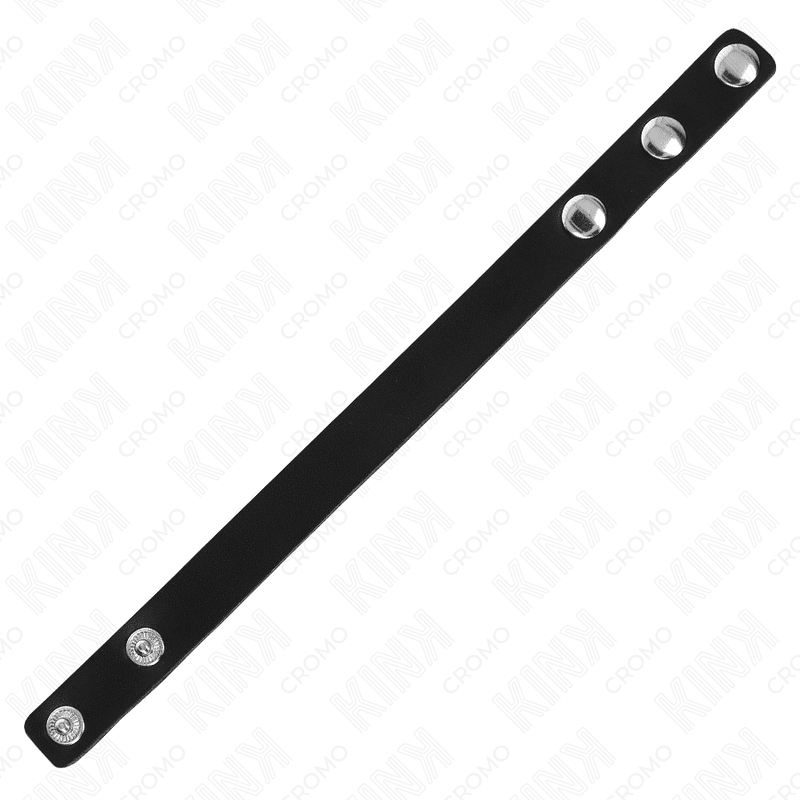 KINK - LEATHER PENIS RING WITH PRESSURE CLOSURE 21.5 X 1.5 CM - Kink&Play