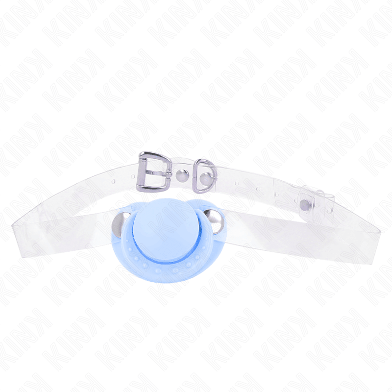 KINK - LIGHT BLUE PACIFIER SHAPED GAG 5.5 x 4 CM ADJUSTABLE 43 - 60 CM - Kink&Play