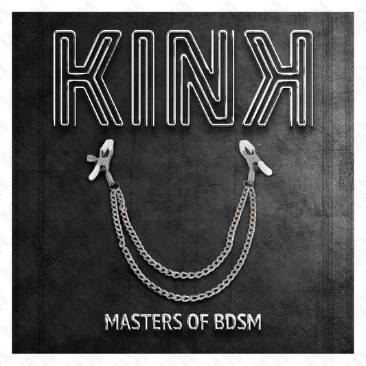 KINK - NIPPLE CLAMPS WITH 2 THIN CHAINS SILVER 20/23 CM - Kink&Play