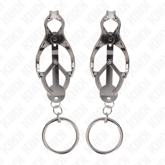 KINK - O - RING JAPANESE CLOVER NIPPLE CLAMPS SILVER - Kink&Play