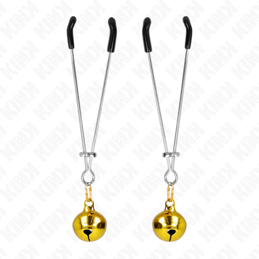 KINK - THIN BELL NIPPLE CLAMPS GOLD 7 CM - Kink&Play