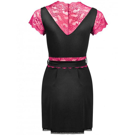 LIVCO CORSETTI FASHION - KUMIKO LC 90428 DRESSING GOWN + PANTY BLACK L/XL - Kink&Play