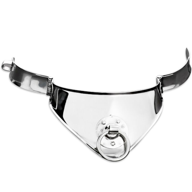 METAL HARD - RESTRAINT COLLAR WITH RING AND PADLOCK 12.5 CM - Kink&Play
