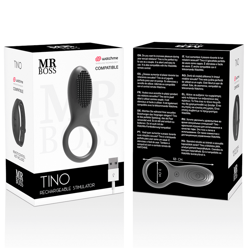 MR BOSS - TINO STIMULATOR RING COMPATIBLE WITH WATCHME WIRELESS TECHNOLOGY - Kink&Play