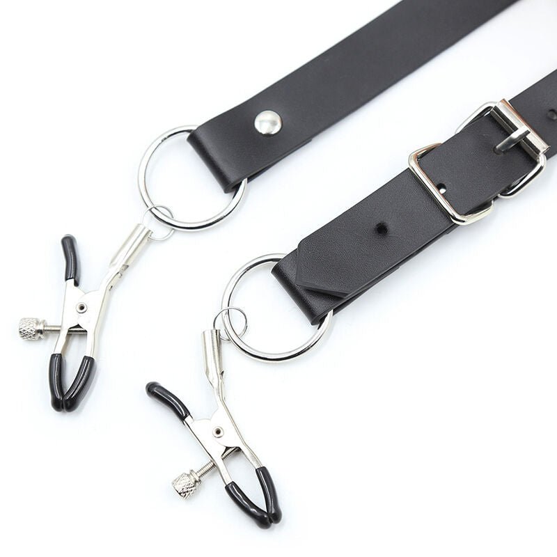 OHMAMA FETISH - CLITORIS CLAMPS WITH LEG STRAPS - Kink&Play