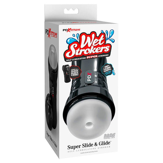 PDX EXTREME - SLIDE & GLIDE SELF - LUBRICATING MASTURBATOR CLEAR - Kink&Play