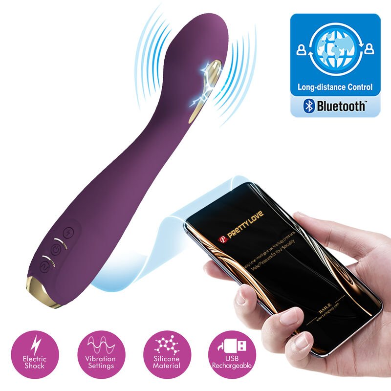 PRETTY LOVE - HECTOR ELECTROSHOCK VIBRATOR BY APP CONTROL PURPLE - Kink&Play