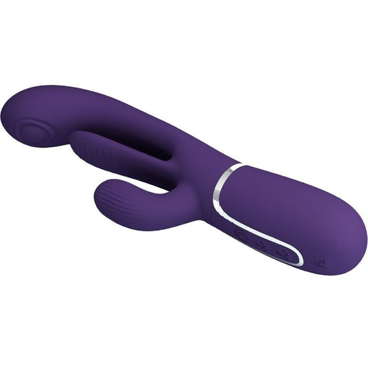 PRETTY LOVE - SHANIA TRIPLE RABBIT VIBRATOR MULTIFUNCTION PURPLE - Kink&Play