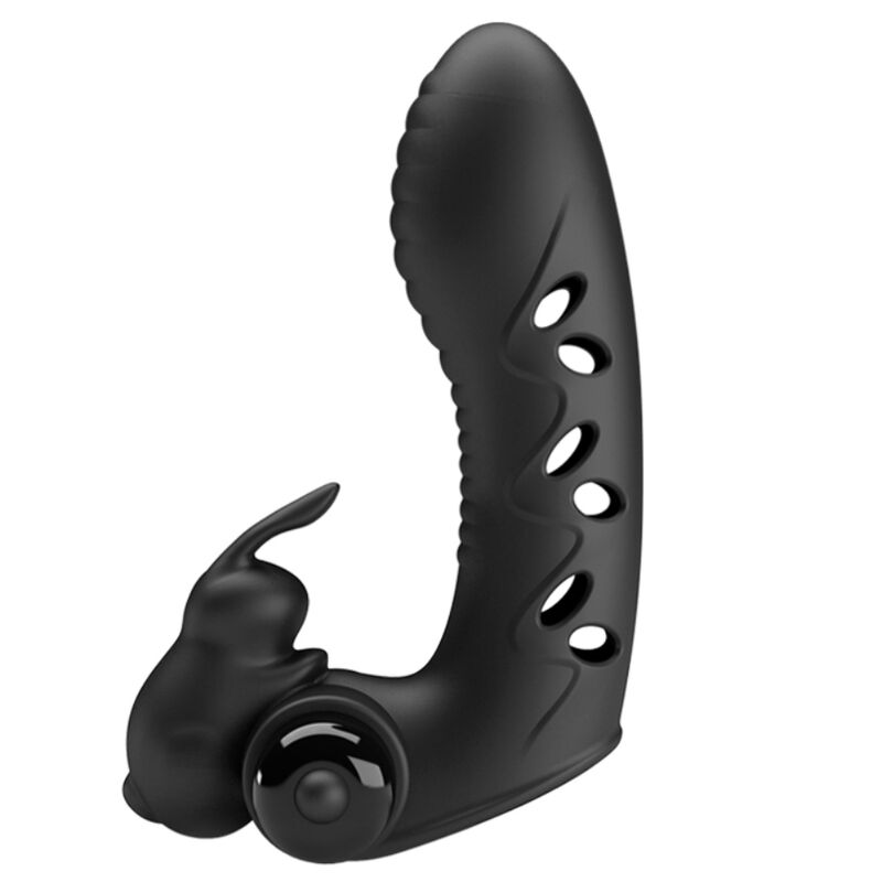 PRETTY LOVE - VANCE BLACK RABBIT VIBRATOR FINGER COVER - Kink&Play