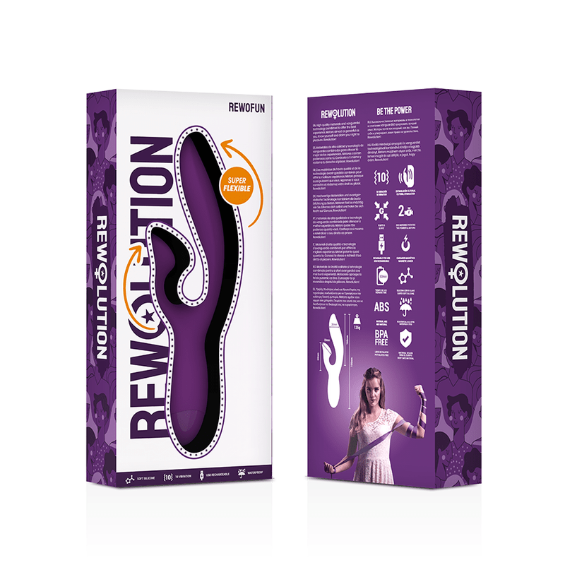 REWOLUTION - REWOFUN FLEXIBLE VIBRATOR WITH RABBIT - Kink&Play