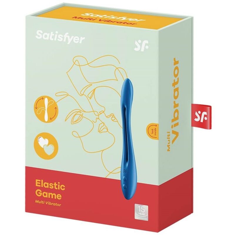 SATISFYER - ELASTIC GAME MULTI VIBRATOR BLUE - Kink&Play