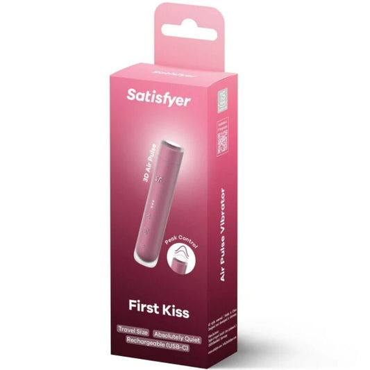 SATISFYER - FIRST KISS WAVE CLITORIS STIMULATOR GARNET - Kink&Play