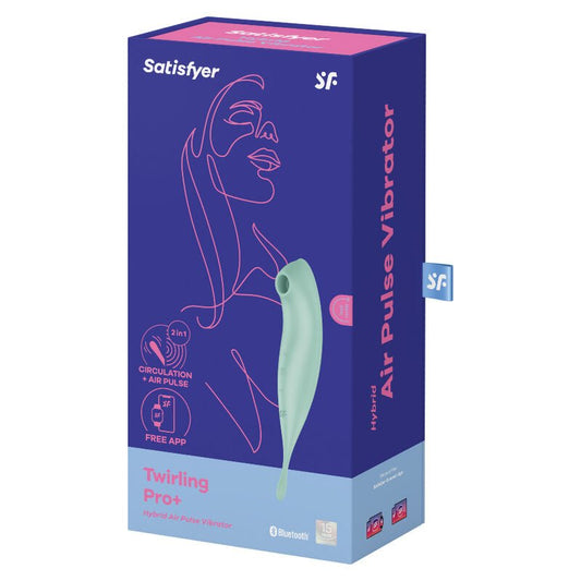 SATISFYER - TWIRLING PRO+ AIR PULSE STIMULATOR & VIBRATOR APP RED - Kink&Play