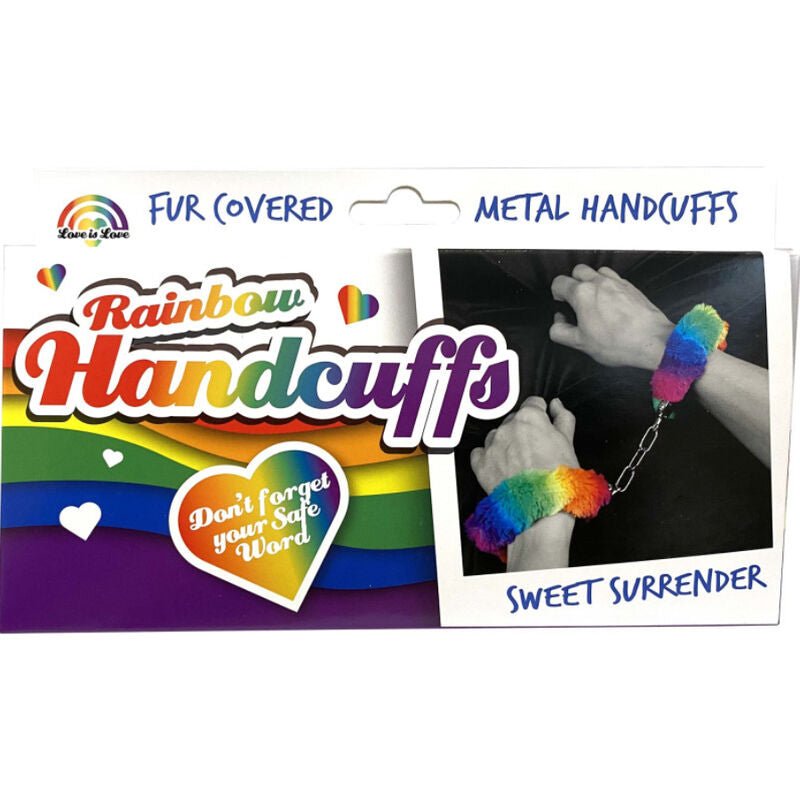 SPENCER & FLEETWOOD - RAINBOW LINED METAL HANDCUFFS - Kink&Play