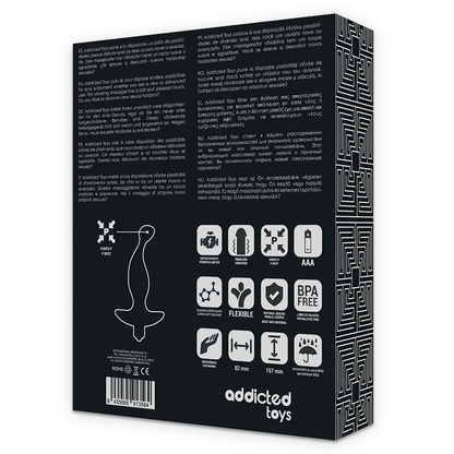 ADDICTED TOYS - ANAL MASSAGER WITH BLACK VIBRATIONMODEL 1 - Kink&Play