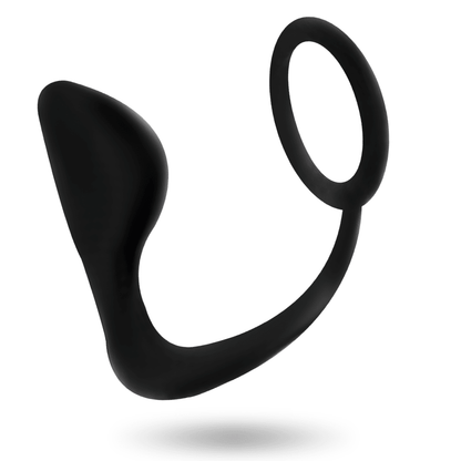 ADDICTED TOYS - ANAL PLUG WITH BLACK PENIS RING - Kink&Play