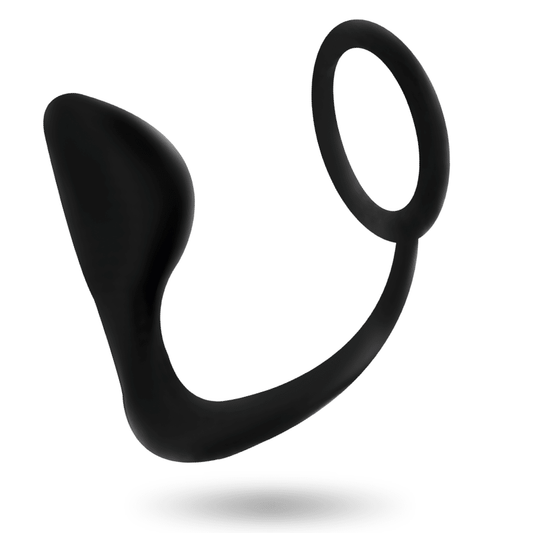 ADDICTED TOYS - ANAL PLUG WITH BLACK PENIS RING - Kink&Play