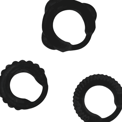 ADDICTED TOYS - C - RING SET BLACK - Kink&Play