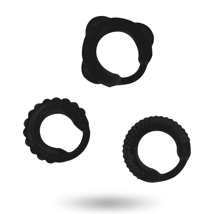 ADDICTED TOYS - C - RING SET BLACK - Kink&Play