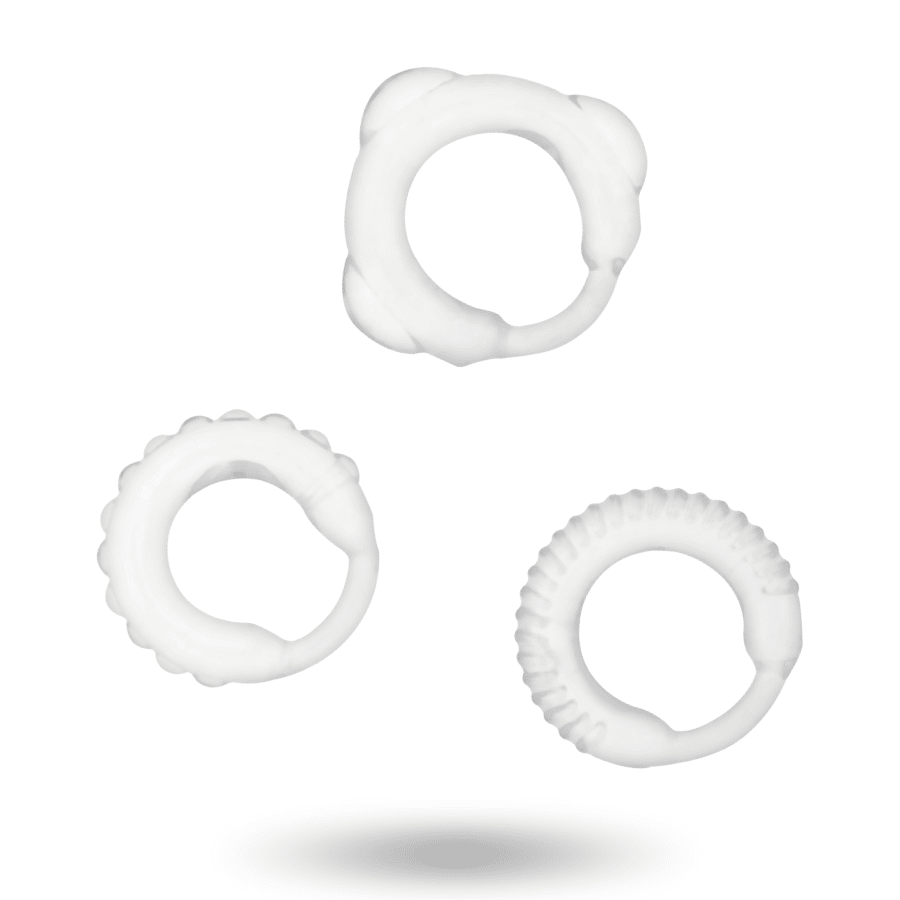 ADDICTED TOYS - C - RING SET CLEAR - Kink&Play