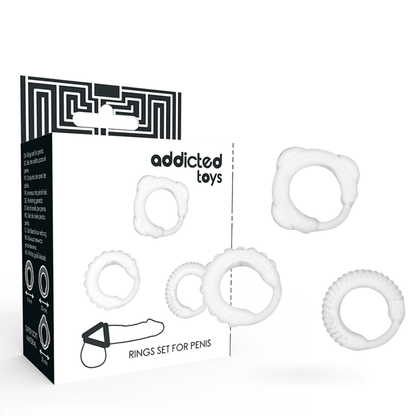 ADDICTED TOYS - C - RING SET CLEAR - Kink&Play