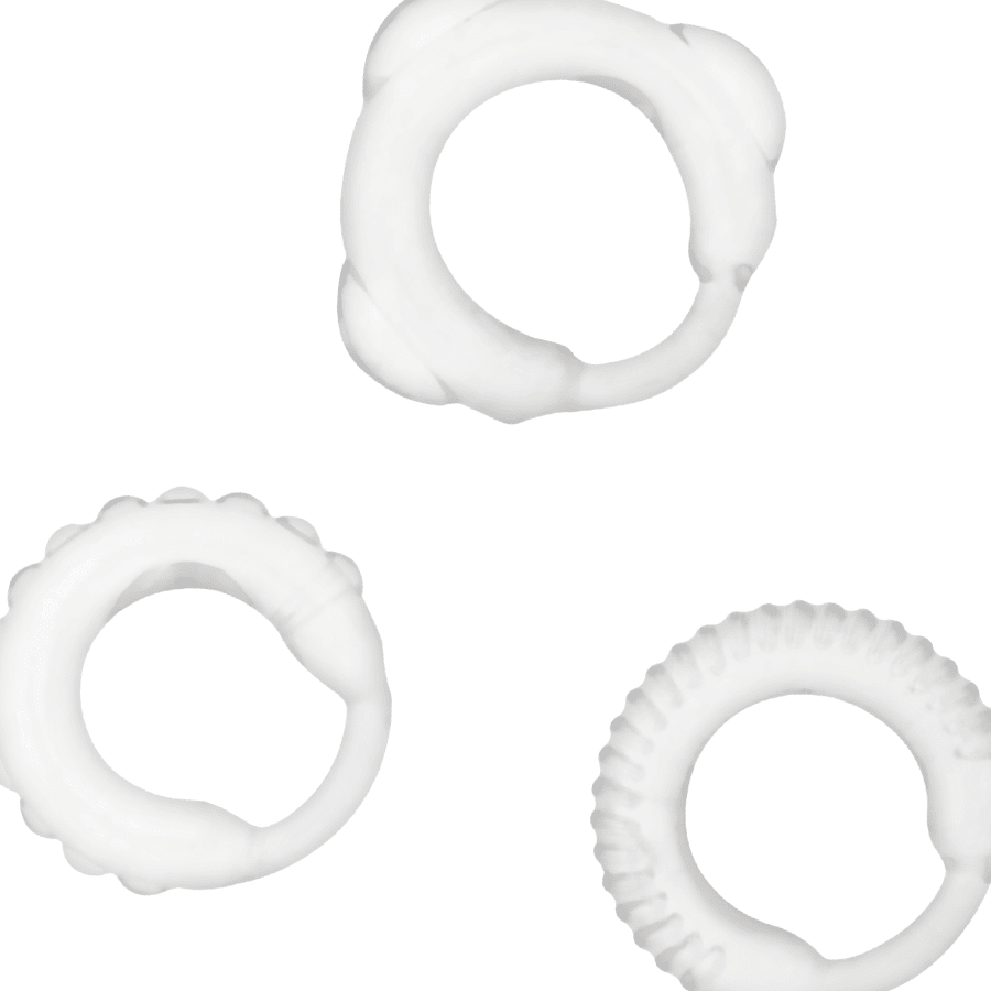 ADDICTED TOYS - C - RING SET CLEAR - Kink&Play