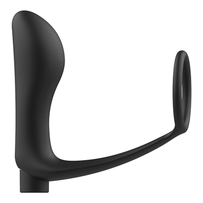 ADDICTED TOYS - PENIS RING WITH REMOTE CONTROL ANAL PLUG BLACK RECHARGEABLE - Kink&Play