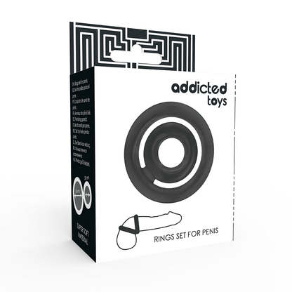 ADDICTED TOYS - POTENZ - C - RING PENIS BLACK - Kink&Play