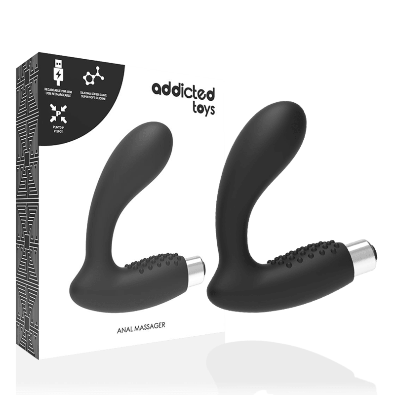 ADDICTED TOYS - PROSTATIC VIBRATOR RECHARGEABLE MODEL 5 - BLACK - Kink&Play