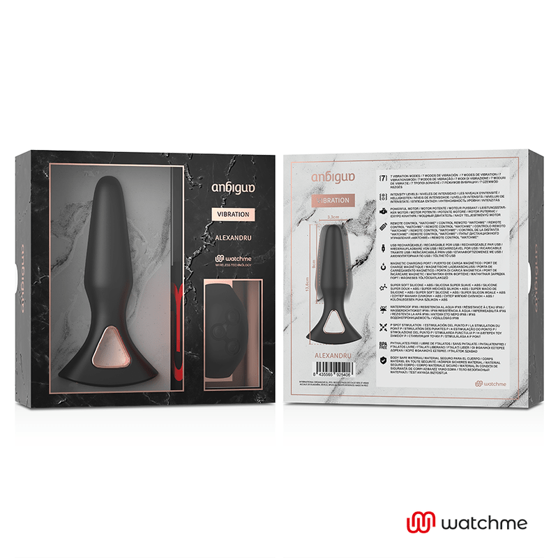 ANBIGUO - WATCHME REMOTE CONTROL VIBRATOR ANAL PLUG ALEXANDRU - Kink&Play