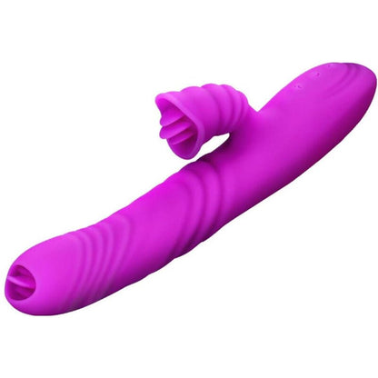 ARMONY - ANGELIA MULTIFUNCTION VIBRATOR DOUBLE TONGUE VIOLET HEAT EFFECT - Kink&Play