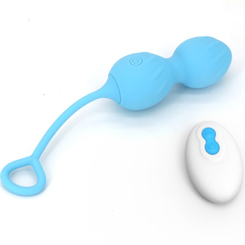 ARMONY - BLOSSOMS VAGINAL DUMBBELL VIBRATION REMOTE CONTROL 10 VIBRATIONS BLUE - Kink&Play