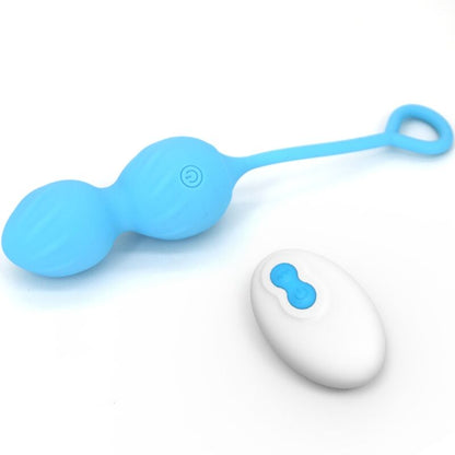 ARMONY - BLOSSOMS VAGINAL DUMBBELL VIBRATION REMOTE CONTROL 10 VIBRATIONS BLUE - Kink&Play