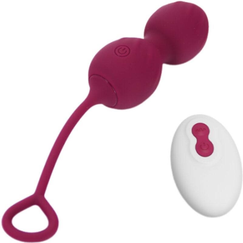 ARMONY - BLOSSOMS VAGINAL DUMBBELL VIBRATION REMOTE CONTROL 10 VIBRATIONS DARK RED - Kink&Play