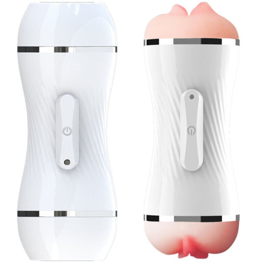 ARMONY - DOUBLE VAGINA & MOUTH VIBRATOR MASTURBATOR WHITE - Kink&Play