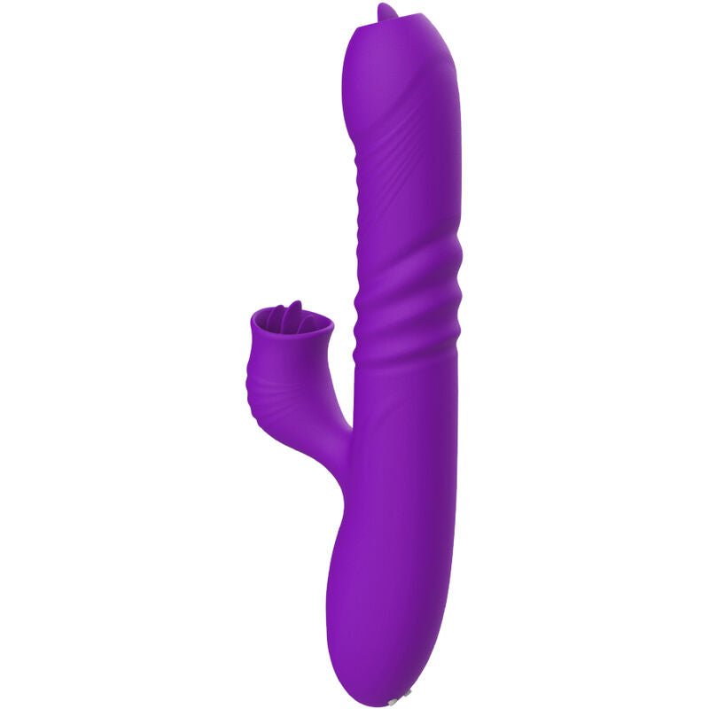 ARMONY - FULLY G SPOT RABBIT VIBRATOR WITH STIMULATING TONGUE VIOLET HEAT EFFECT - Kink&Play